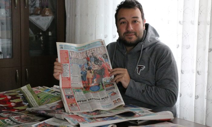 Biriktirdiği gazete küpürlerinden “Karabükspor’ belgeseli duygulandırdı