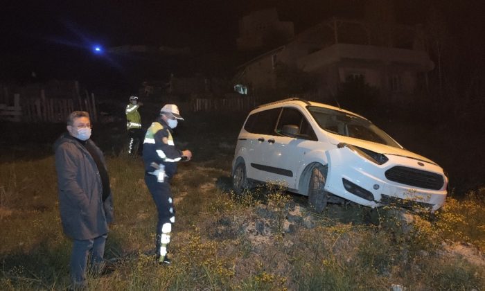 Rampa aşağıya kayan aracı ile birlikte 80 metre sürüklendi