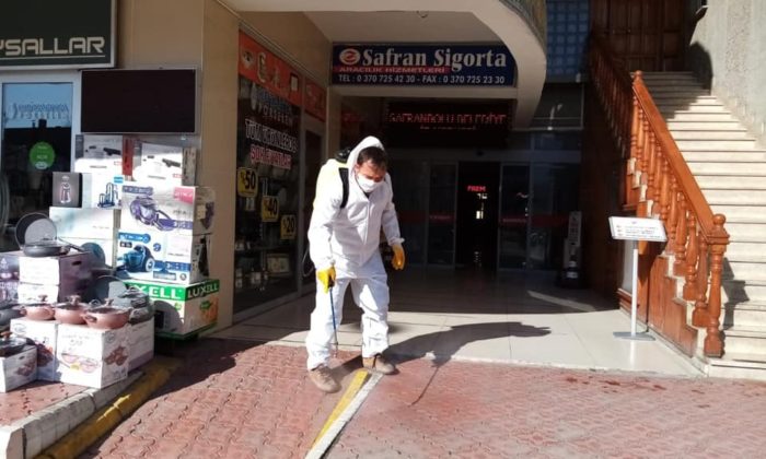 Safranbolu’da dezenfekte çalışmaları sürüyor