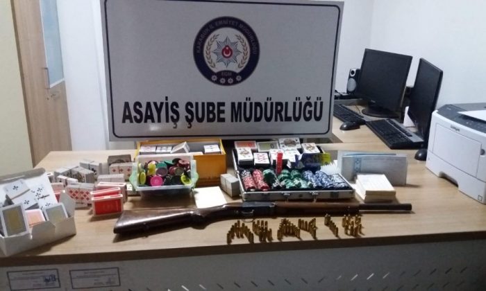 Ruhsatsız işyerini kumarhaneye çevirenlere polis baskını