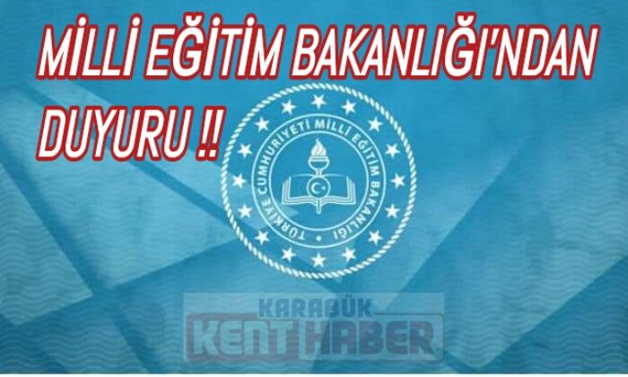 Milli Eğitim Bakanlığı’ından Açıklamalı Duyuru