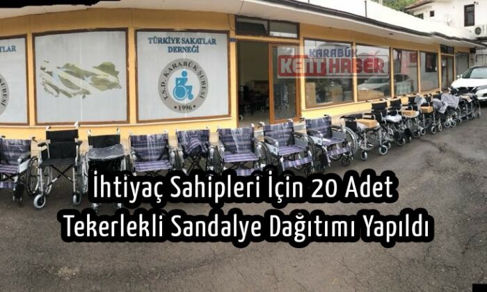 Karabük’te 20 adet tekerlekli sandalye dağıtıldı