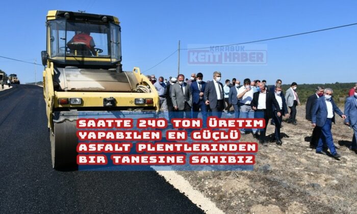 Safranbolu’da köy yolları asfaltlanıyor