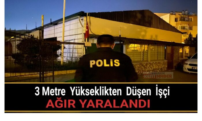 Çatıdan düşen işçi ağır yaralandı