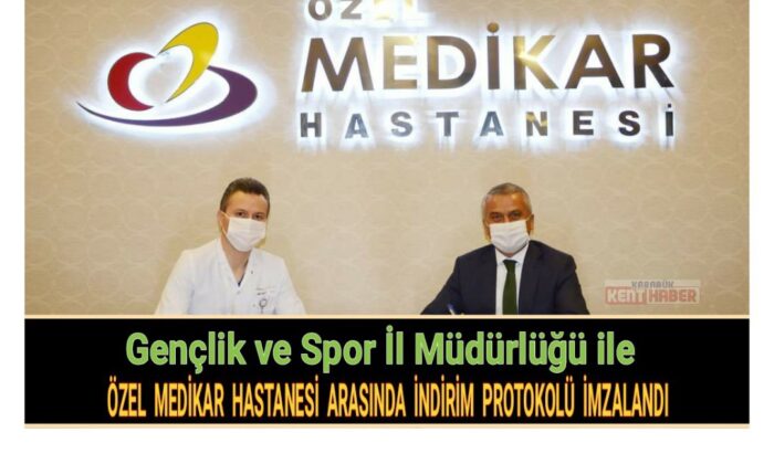 Gençlik ve Spor İl Müdürlüğü ile Özel Medikar Hatanesi arasında indirim protokolü imzalandı