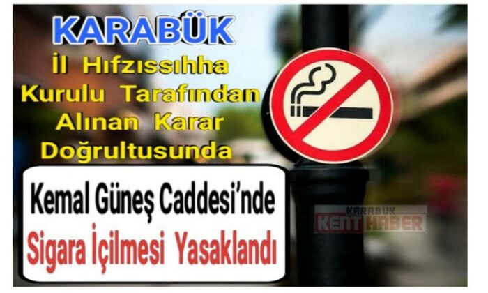 Denetime çıkan vali caddede sigara içilmesini yasakladı
