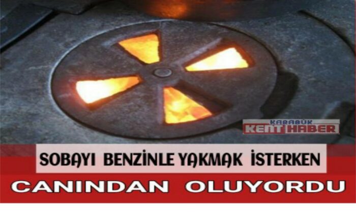 Sobayı benzinle yakmak isterken yangın çıktı