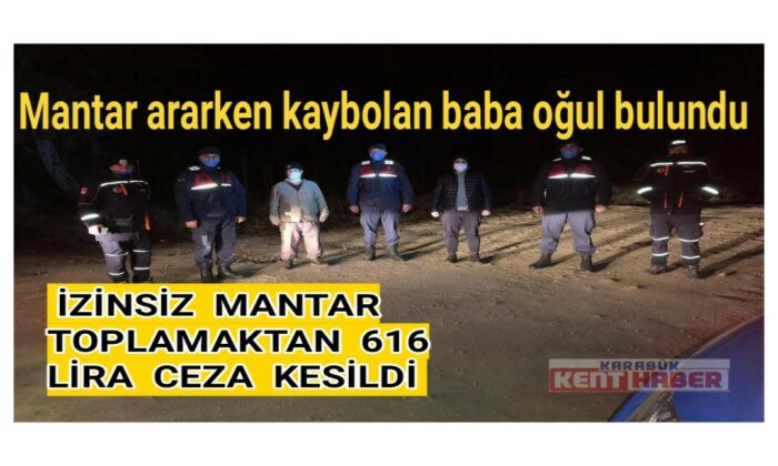 Mantar ararken kaybolan baba oğul bulundu