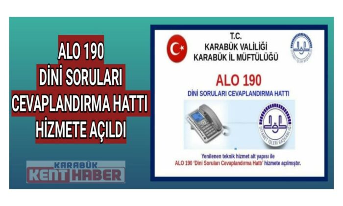 ALO 190 DİNİ SORULARI CEVAPLANDIRMA HATTI HİZMETE AÇILDI