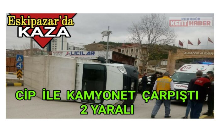 Cip ile kamyonet çarpıştı: 2 yaralı