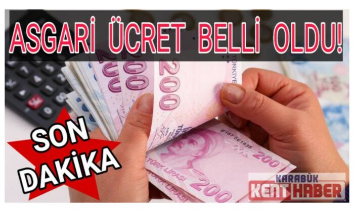 Asgari ücret belli oldu!