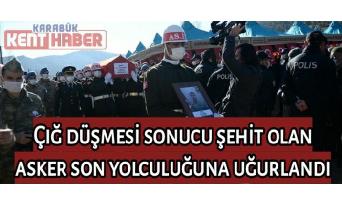 Çığ düşmesi sonucu şehit olan asker son yolculuğuna uğurlandı