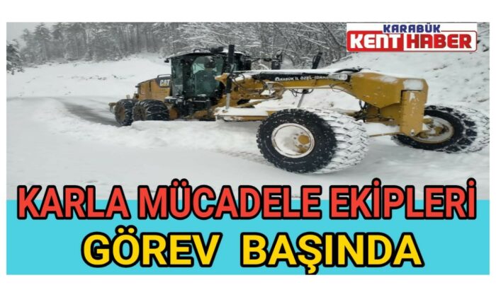 Ekipler karla mücadele çalışmalarına başladı
