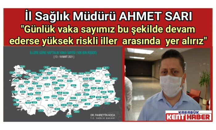 İl Sağlık Müdürü AHMET SARI ‘Yeniden Kısıtlamalara Dönebiliriz’