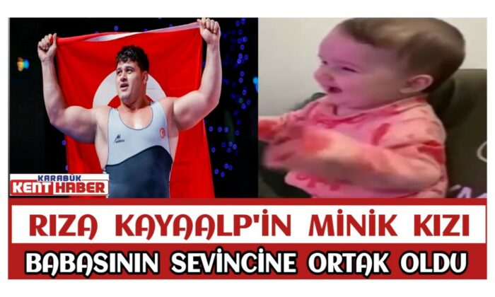 Rıza Kayaalp’in minik kızı babasının sevincine ortak oldu