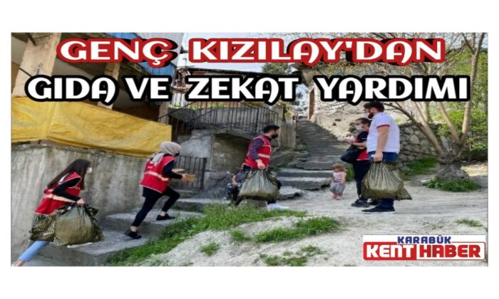 Genç Kızılay’dan gıda ve zekat yardımı