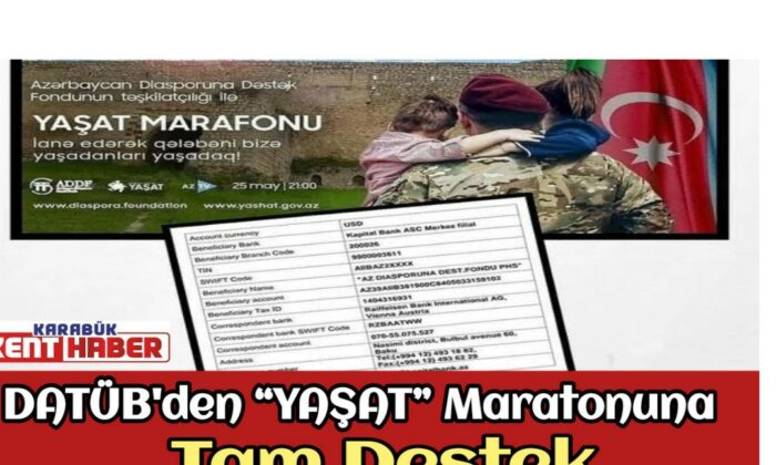 DATÜB’den “YAŞAT” maratonuna tam destek