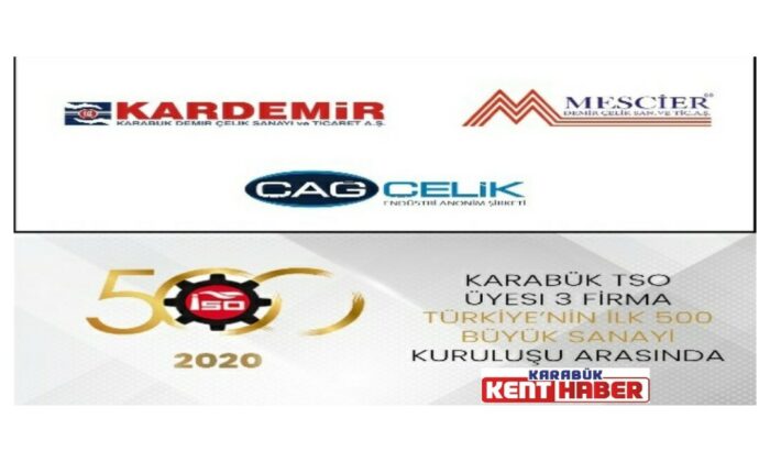 Karabük TSO üyesi 3 firma ilk 500’de