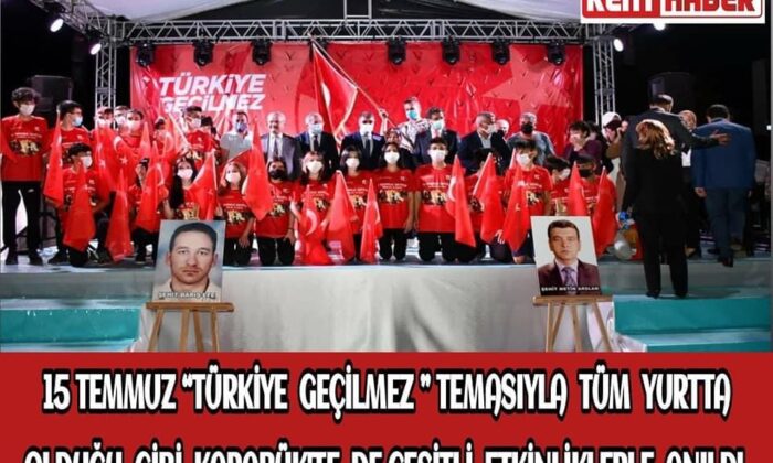 FETÖ tarafından gerçekleştirilen hain darbe girişiminin 5’inci yılı “Türkiye Geçilmez” temasıyla tüm yurtta olduğu gibi Karabük’te de çeşitli etkinliklerle anıldı