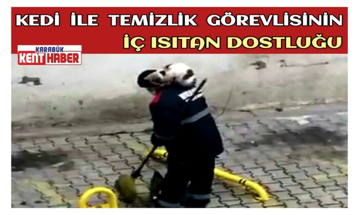 Kedi İle Temizlik Görevlisinin İç Isıtan Dostluğu