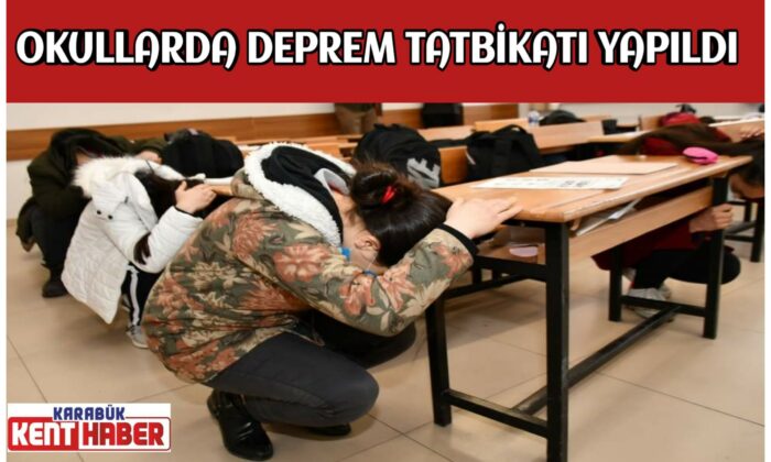 Okullarda Deprem Tatbikatı Yapıldı