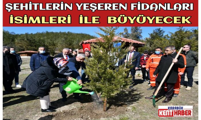 ŞEHİTLERİN YEŞEREN FİDANLARI İSİMLERİ İLE BÜYÜYECEK
