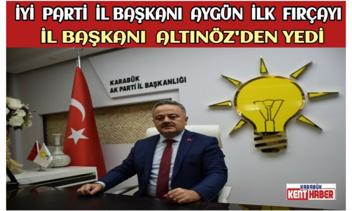 İYİ  PARTİ  İL BAŞKANI AYGÜN İLK FIRÇAYI İL BAŞKANI  ALTINÖZ’DEN YEDİ