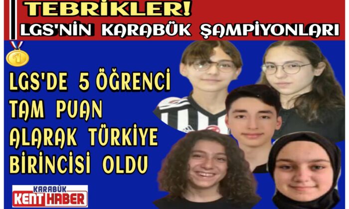 LGS’de 5 Öğrenci Tam Puan Alarak Türkiye Birincisi Oldu