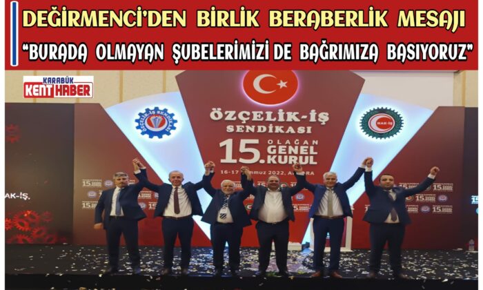 GENEL BAŞKAN YUNUS DEĞİRMENCİ DELEGELERİN TEVECCÜHÜ İLE YENİDEN SEÇİLEREK GÜVEN TAZELEDİ