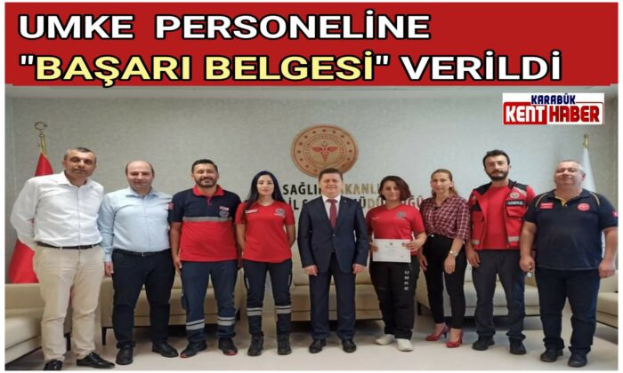 UMKE PERSONELİNE “BAŞARI BELGESİ” VERİLDİ