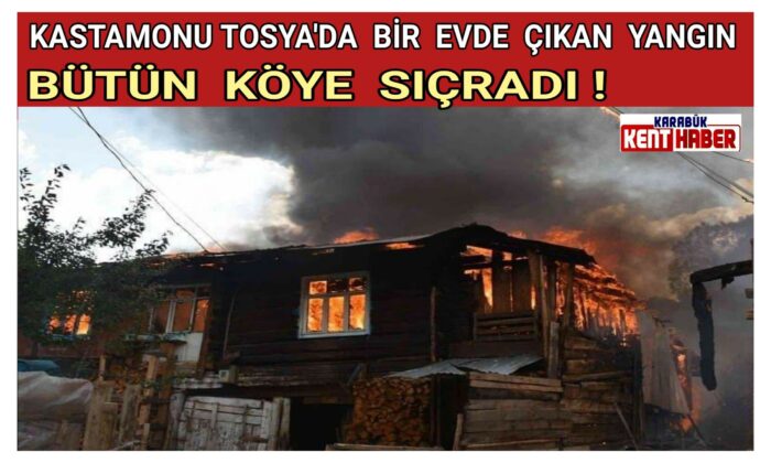 KASTAMONU TOSYA’DA ÇIKAN YANGIN BÜTÜN KÖYE SIÇRADI!