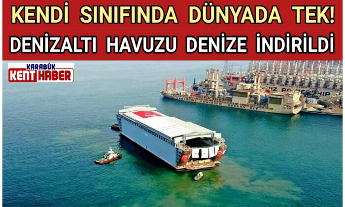 KENDİ SINIFINDA DÜNYADA TEK!<br>DENİZALTI HAVUZU DENİZE İNDİRİLDİ