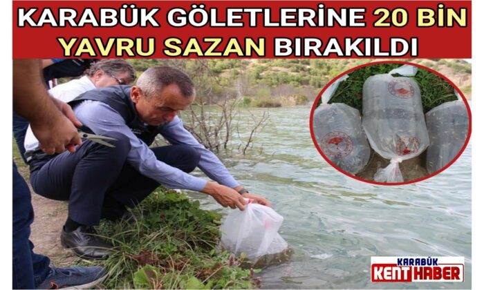 KARABÜK GÖLETLERİNE 20 BİN YAVRU SAZAN BIRAKILDI