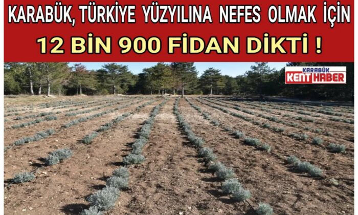 KARABÜK TÜRKİYE YÜZYILINA NEFES OLMAK İÇİN 12  BİN  900  FİDAN DİKTİ !