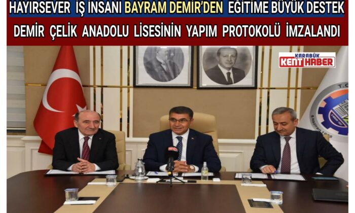 HAYIRSEVER  İŞ İNSANI BAYRAM DEMİR’DEN  EĞİTİME BÜYÜK DESTEK