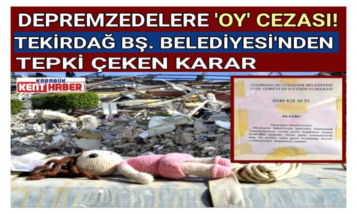 DEPREMZEDELERE ‘OY’ CEZASI!