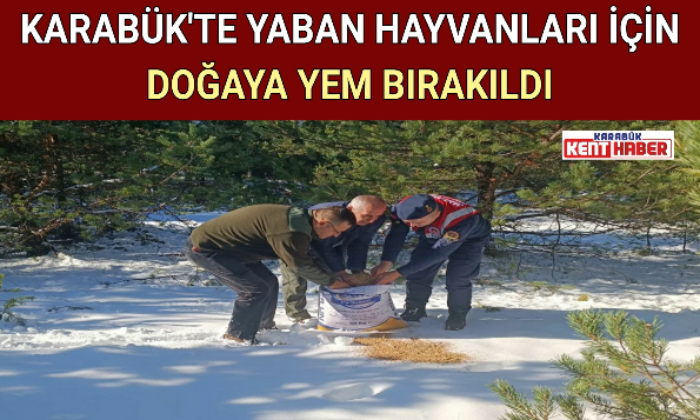 KARABÜK’TE YABAN HAYVANLARI İÇİN DOĞAYA YEM BIRAKILDI