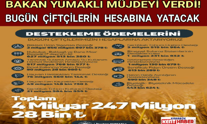 BAKAN YUMAKLI MÜJDEYİ VERDİ!