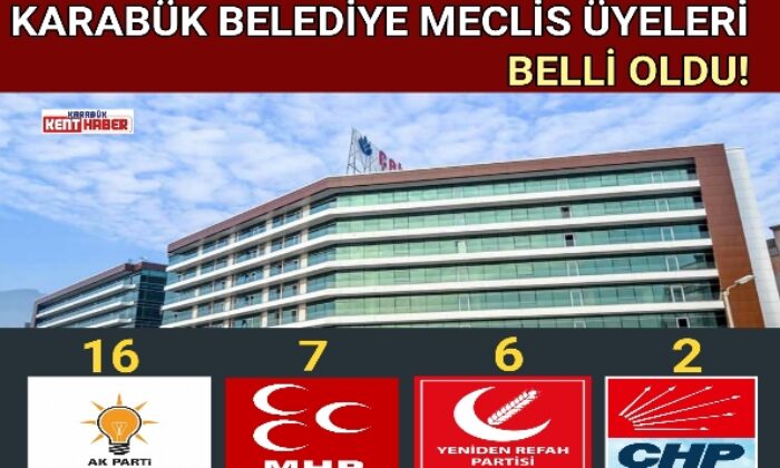KARABÜK BELEDİYE MECLİS ÜYELERİ BELLİ OLDU!
