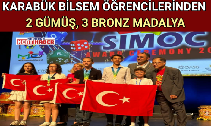 KARABÜK BİLSEM ÖĞRENCİLERİNDEN 2 GÜMÜŞ, 3 BRONZ MADALYA